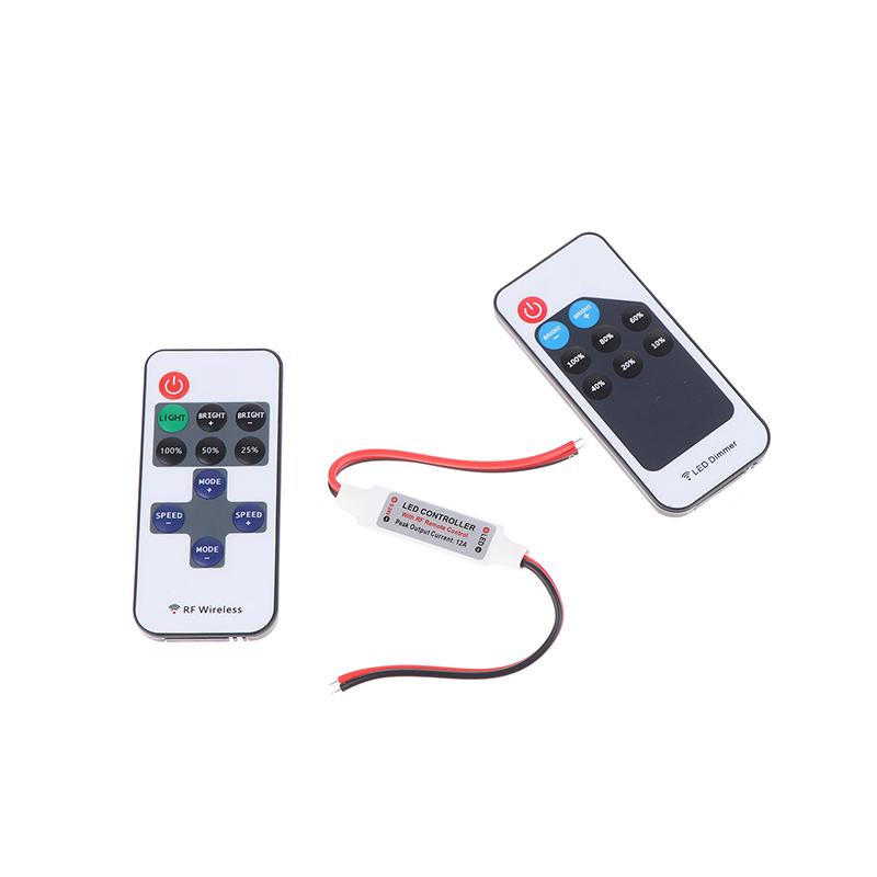 Mini Led Single Color Dimmer Dc 5V 12V 24V 6A 5050 2835 Strip Lights Constant Voltage Pwm Signal Controller With Rf 9/Key Remote