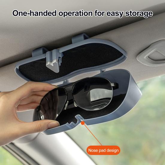 Sunglasses Holder for Car Sun Visor, Protective Automotive Eyeglasses Storage Case Hanger, Vehicle Interior Glasses Organizer Box Accessories,