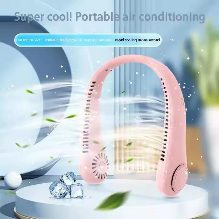 Wearable Neck Fan for Outdoor Hot Selling Rechargeable Mini Usb Portable Cooling Fan