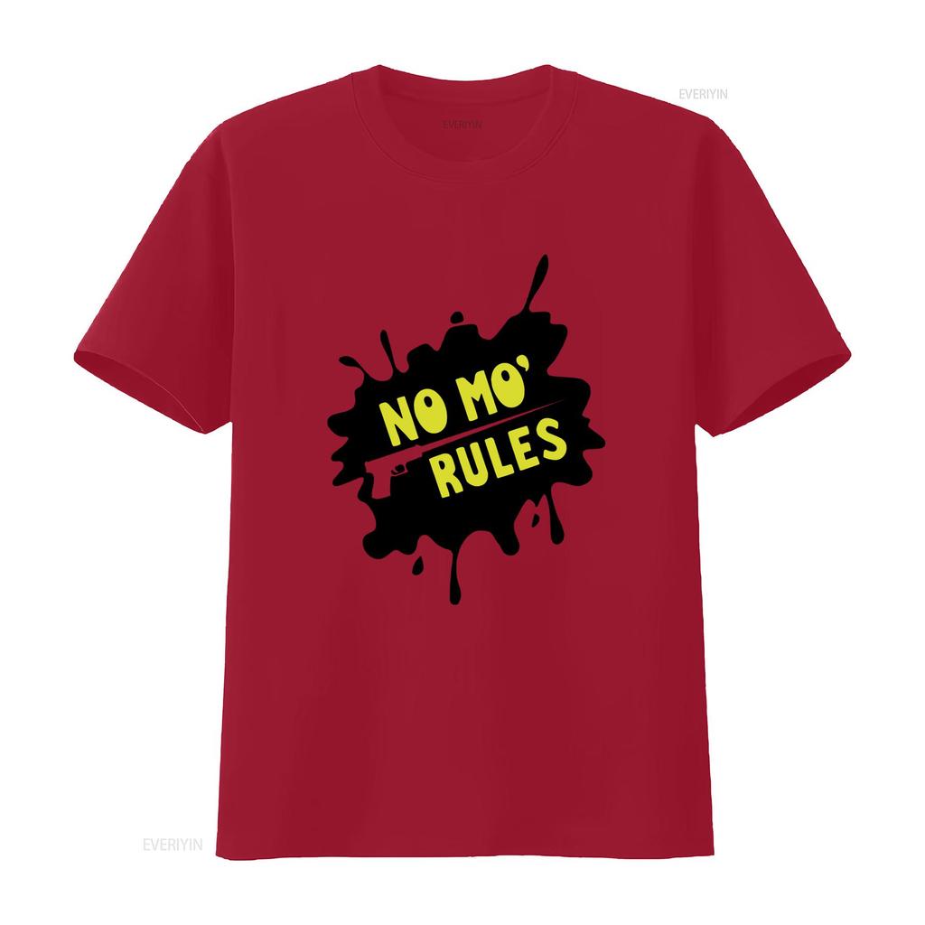 No Mo Rules T Shirt Stylish Level 3 Visuals for Trendy Fashion Vintage Breathable Casual Unisex Homme Slightly