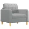 VidaXL Armchair Light Grey 60 Cm Fabric, Armchair, Tub Chair, Club Chair, Sofa, Comfortable Sofa, Seat of 359075