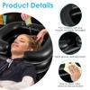 Inflatable Shampoo Basin Foldable Waterproof Hair Washing Basin with with Head and Neck Support Comfortable Hair Shampoo Bowl