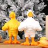 Set de Llaves Muscle Duck para Entrada de Casa y Decoración de Pasillo - Obra de Arte de Resina Strongman
