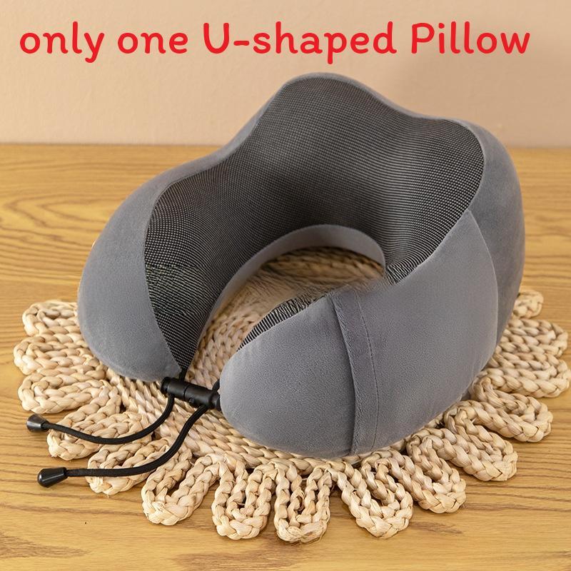 Modern U Shaped Memory Foam Cervical Pillow With Ultra Soft Fabric For Home And Travel