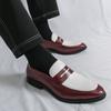 Men Loafers PU Splicing Low Heel Comfortable Breathable Classic Business Banquet Men Shoes Size 38-46