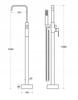 Besco MODERN II Black Floor-standing Bathtub Faucet