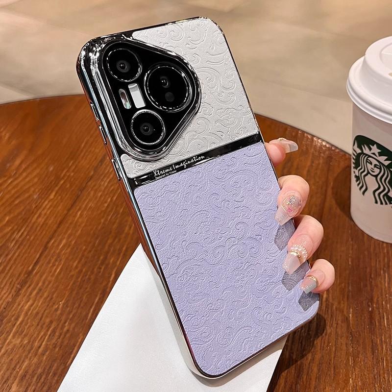 Applicable To Huawei Pura70 Set Sail Dragon Pattern Mobile Phone Case Color Matching Leather Honor 300 Anti-drop Matte Mate60pro