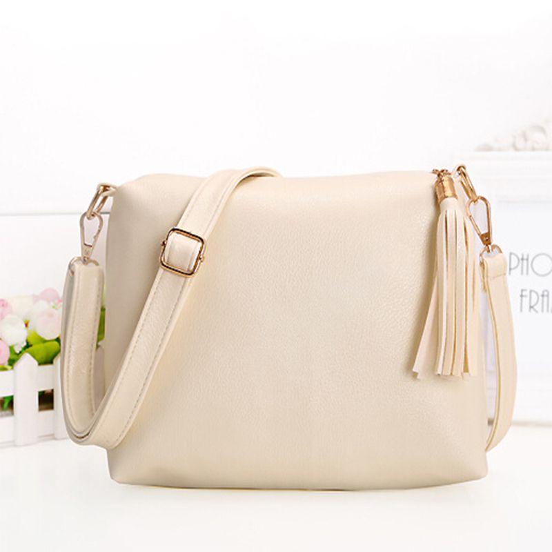 Colorful Pu Leather Women's Cross Body Bag With Tassels Small Size For Everyday Use