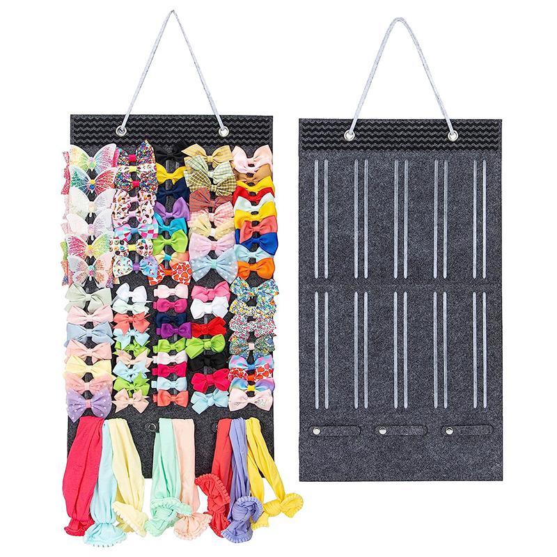 Hair Accessory Display Storage For Children With Hook Hair Bows Holder Large Capacity Hair Clips Organizer Hanger