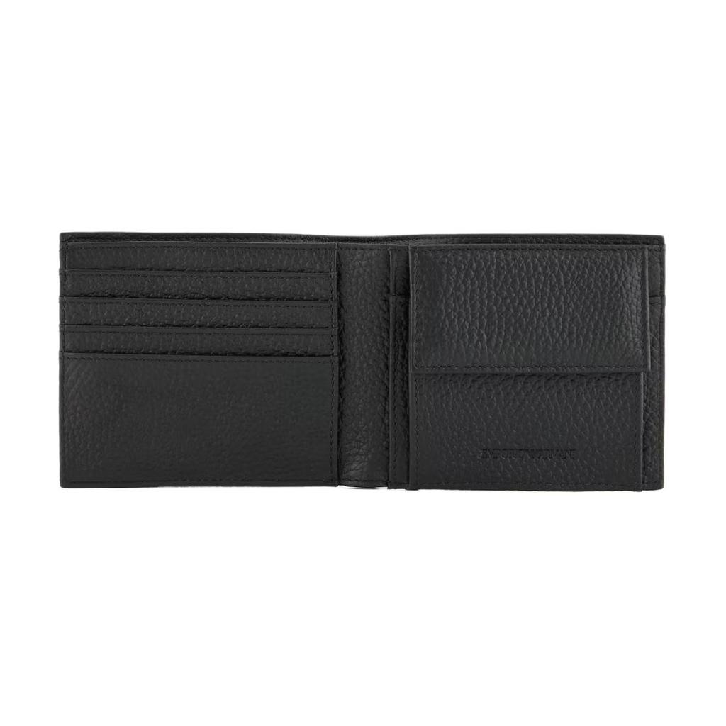 Emporio Armani Printed Logo Leather Wallet Unisex Wallet Black EM001741-AF14774-UC001