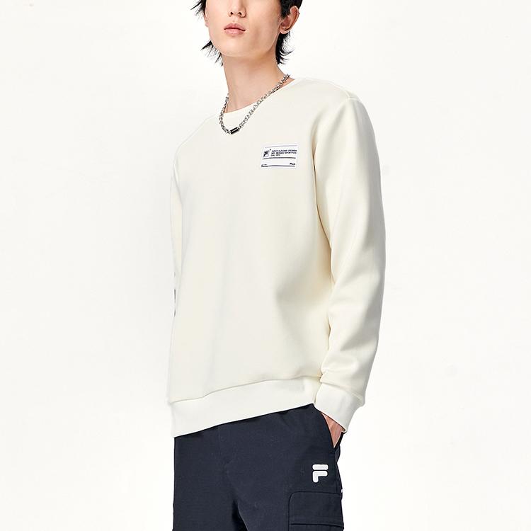 New FILA Sweatshirts Men's Mist Lotus White F11M149208FIV