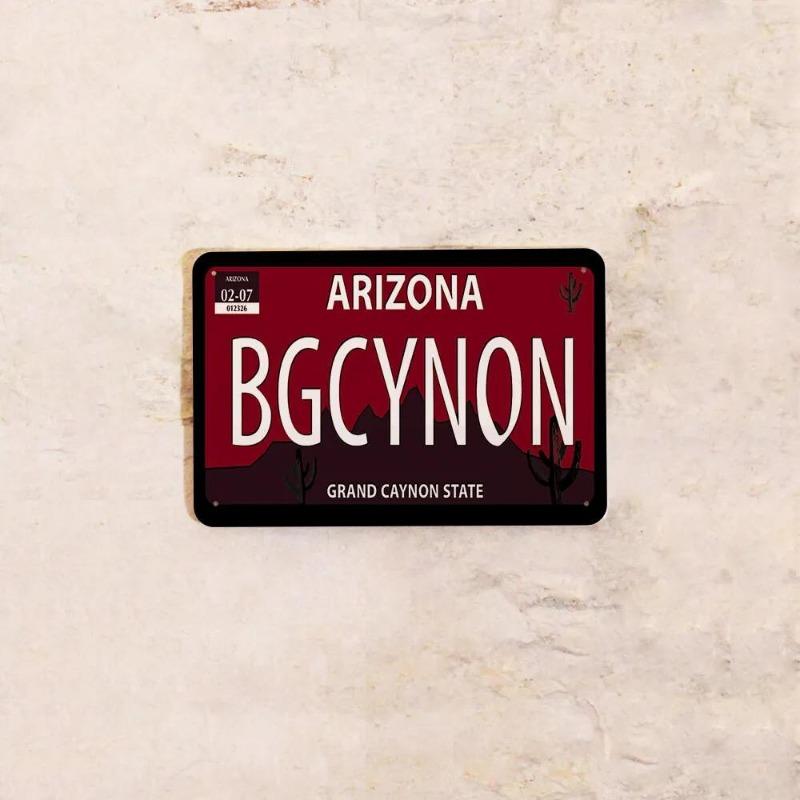 Arizona USA Craft License Plate 15x30cm, Metal Car & Wall Decor Souvenir