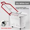 Thickened Plastic Shopping Basket with Wheels Handheld KTV Basket Convenience Store Caddy Vegetable Basket Pull Rod Basket