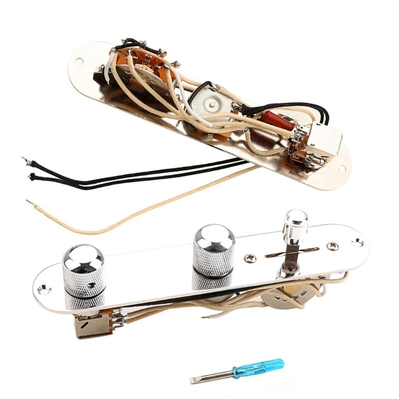 3 Way Guitar Control Plate Assembly Wired Loaded Prewired Guitar Switch Control Plate Musical Instrument Accessories