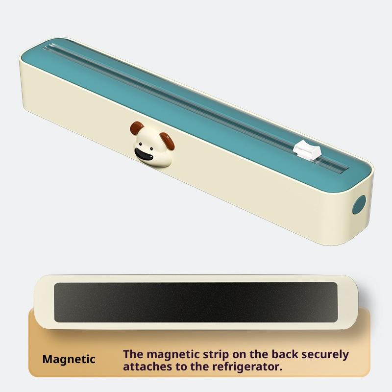 Dvojbřitý řezák na potravinovou fólii magnetický typ nastavitelný řezák na pečicí papír a hliníkovou fólii úložný box