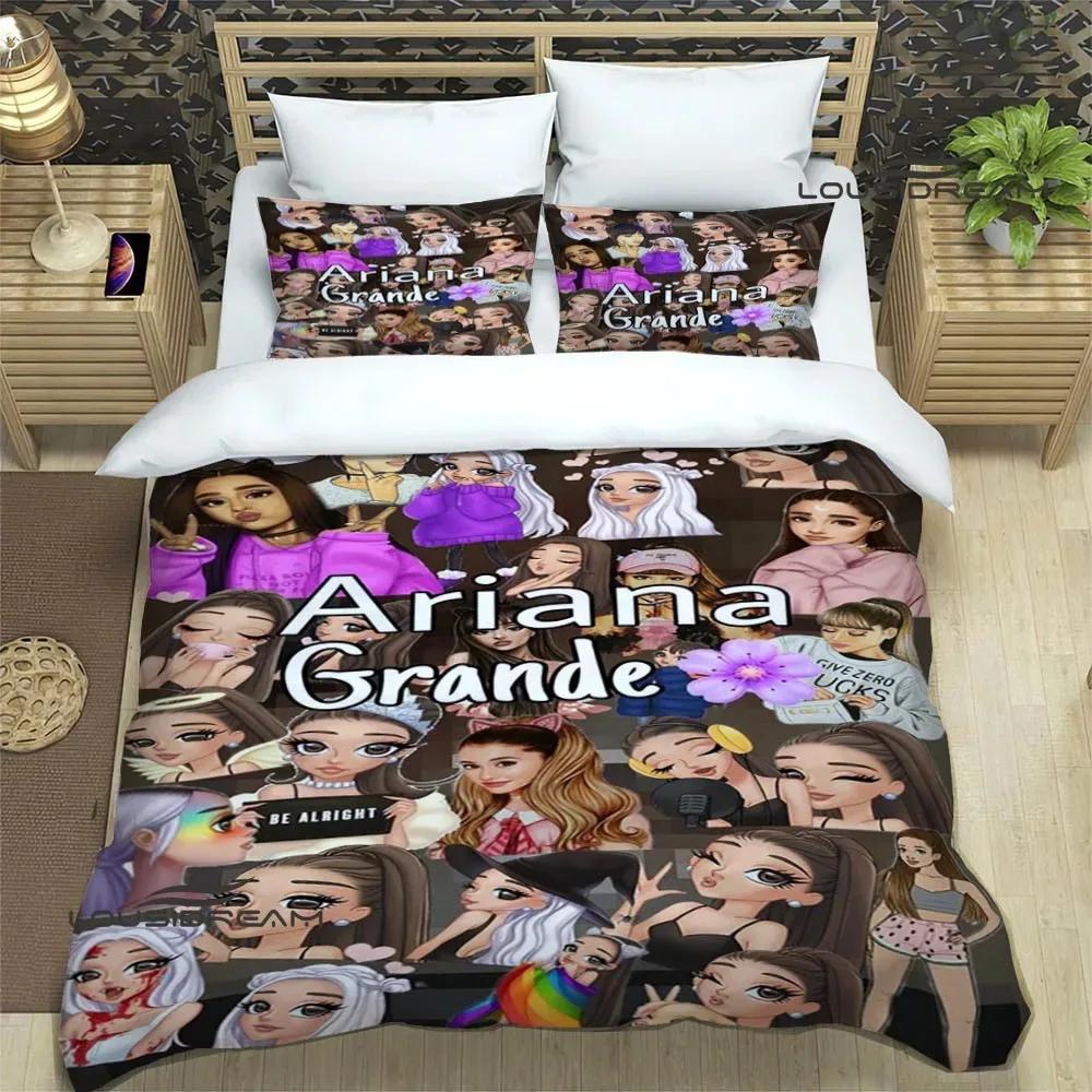 Sängerin Ariana Grande Bettwäsche-Sets exquisites Bettwaren-Set Bettbezug Bettdecke-Set Bettwäsche-Set Luxuriöses Geburtstagsgeschenk