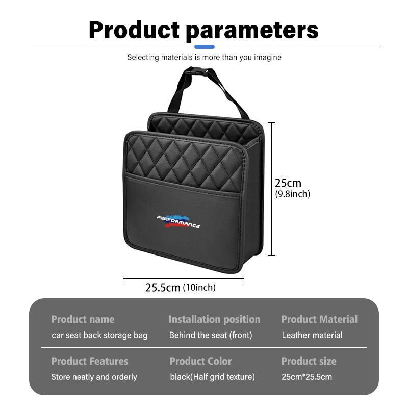 Car Seat Back Storage Box Hanging Bag Multifunctional Auto Interior Supplies For BMW 5 Series G30 G31 G32 G38 2021 2020 2019