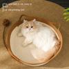 Four Seasons Universal Cat Bed Pet Nest Pure Manual Rattan Woven Cattailgrass Scratch Board Removable Washable Winter Warm Pad