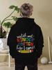 Boys casual hoodie, 3D printed New Harajuku English letter print sports style personality street print, everyday casual hoodie