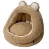 Doghouse Four Seasons Pet Nest Autumn and Winter New Teddy Fleece Semi-closed Bear Slippers Pet Cat Nest