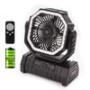 20000mAh Portable Camping Fan with LED Light 4-Speed Desktop Fan Remote Control for Outdoor Tent Fishing F6