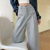 Petite High-Waisted Wide-Leg Sweatpants for Women, Versatile Slimming Straight-Leg, Perfect for Spring and Autumn.