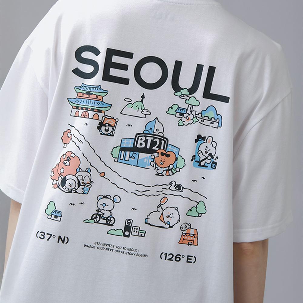 BT21 Seoul Edition Short Sleeve T-shirt VER.1 White