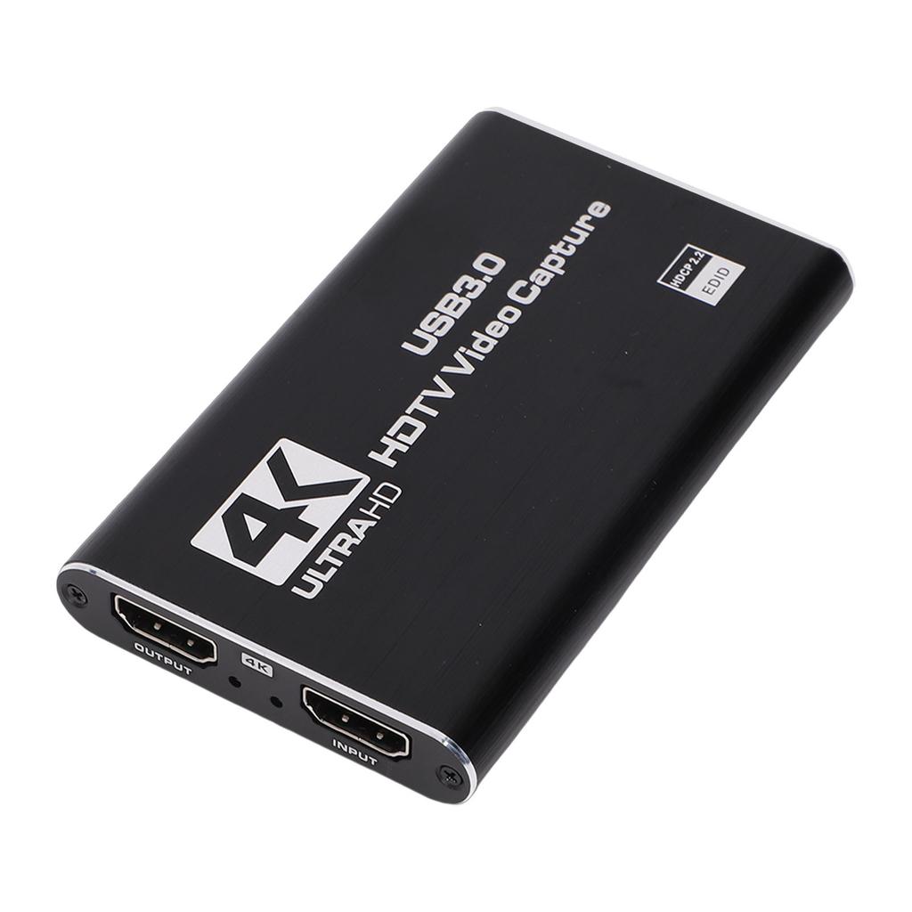 4K Video Capture Card HD Multimedia Interface to USB 3.0 Game Capture Card with Loop Out 1080P 60FPS 3.5mm Mic Input