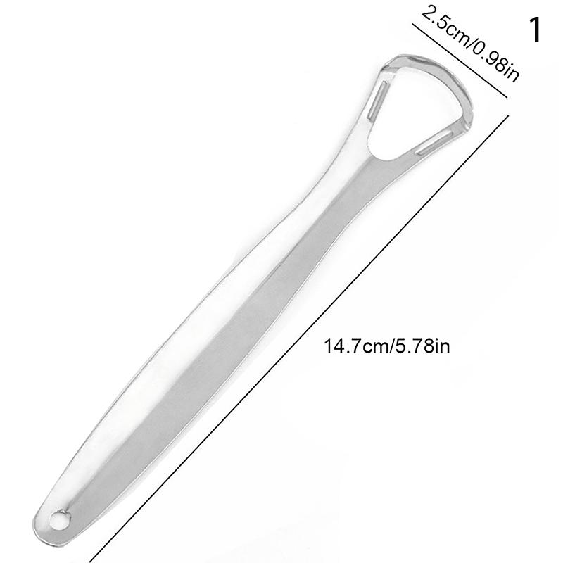 

Stainless Steel Tongue Scrapers Mouth Cleaner Fresh Breath Men Women Dental Oral Care Cleaning Brush 1