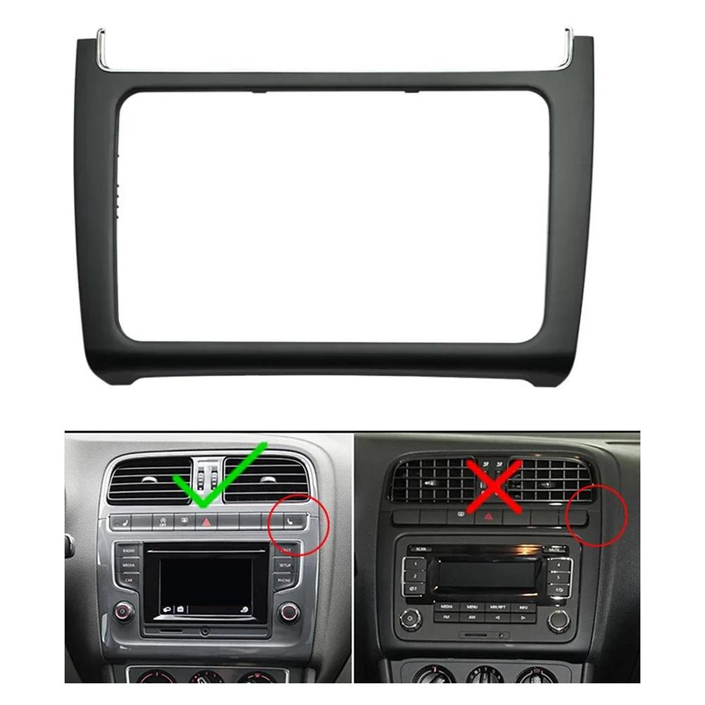 

2 DIN Radio Install Frame for POLO 2014 2017 Matte Black Dashboard Panel