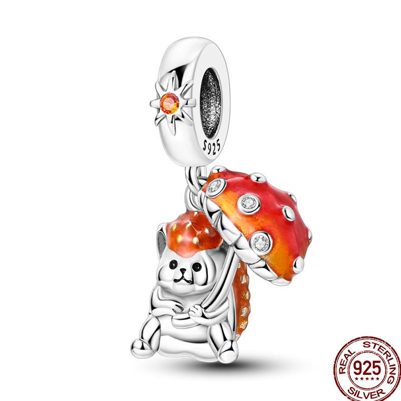 Copper Jewelry Pendant Early Spring Four Leaf Clover Flower Charm Fit Pan Beads Jewelry Birthday Diy Gift Fine Jewelry