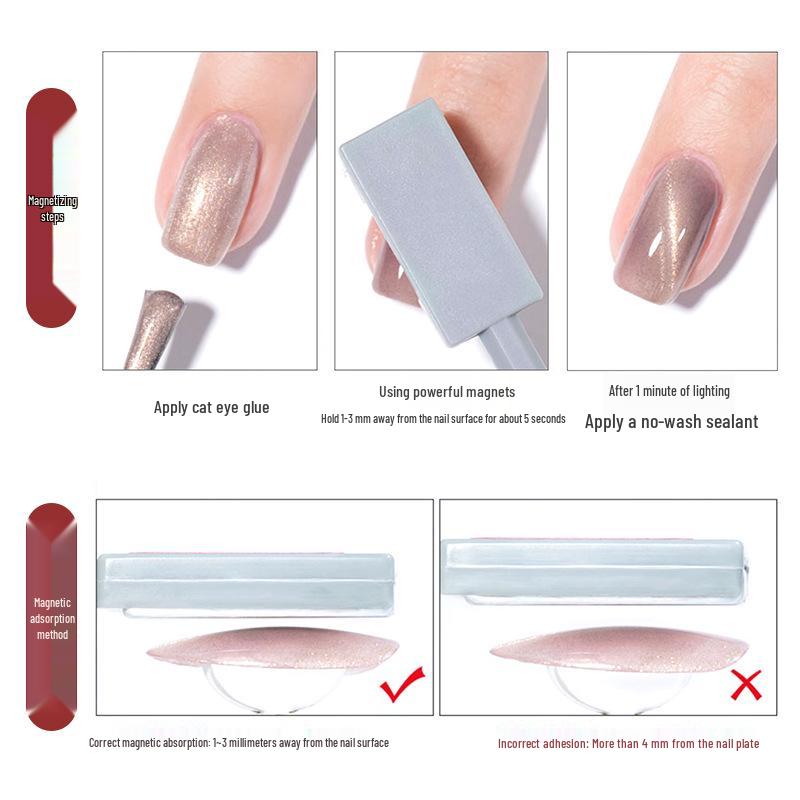 Double-Head Cat Eye Nail Art Magnet – Multifunctional Cylinder for Fancy Effects
