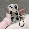 Cute Cat Mirror Chain Lanyard Case For Honor X9D X6C X7C 400 Lite 200 Pro 90 Lite X7D X9B X7A X8A X6B X6A X7B X8C Silicone Cover