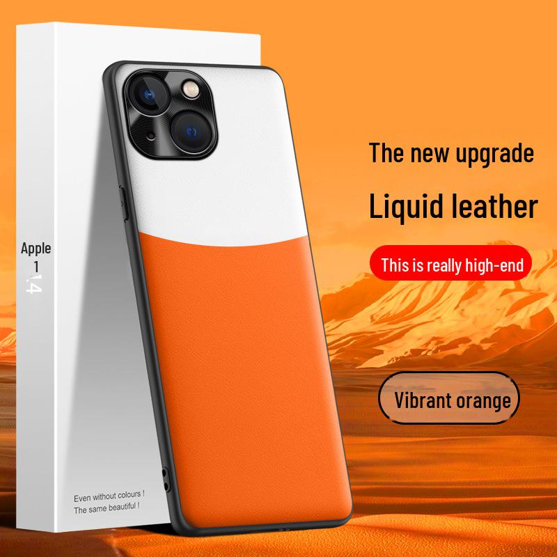 

Чехол из жидкой кожи для Apple 14: Защитный чехол от падения и обрастания. Возможна индивидуальная доставка. Apple 14