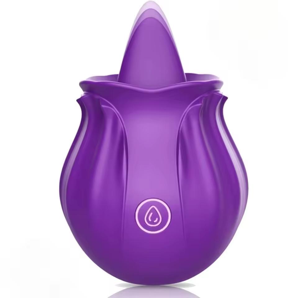Rose Tongue Licking Vibrator Adult Supplies 10 Modes Vibrating Clitoris Nipple Stimulator Massage G Spot of Sex Toys for Women