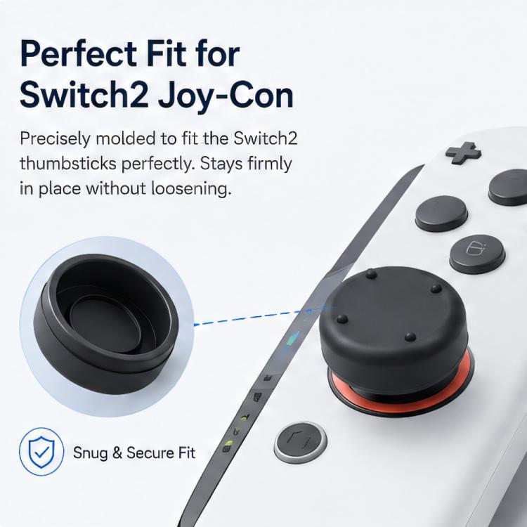 8Pcs Anti‑Slip Silicone Thumb Grip Caps Wear‑Resistant Joystick Protector For Nintendo Switch 2 Joy‑Con Controller