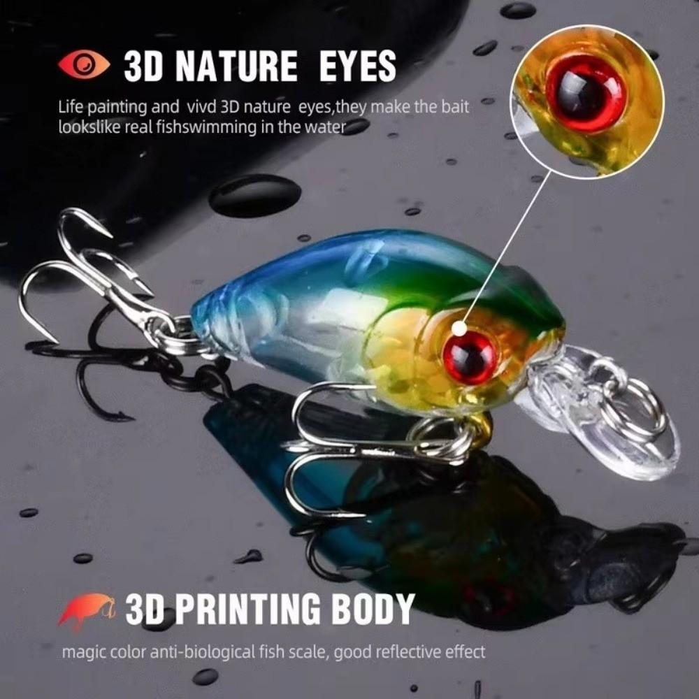 8Pcs/Box Micro Hard Bait Fishing Lure Floating Topwater Fishing Bait  Saltwater Fishing