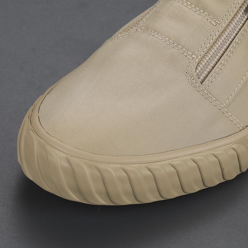 Holfredterse 5 Colour Autumn Mens Lightweight Casual Flat Comfy Canvas Shoes Zip Slip On Espadrilles Shoes Walking Spring 20856