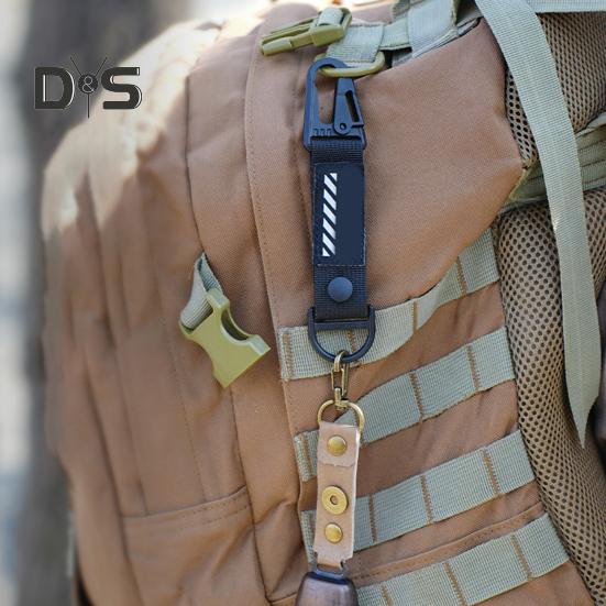 Fibbia a Nastro Multifunzione da Esterno Portatile per Impieghi Gravosi Regolabile Nastro di Fissaggio Campeggio Escursionismo Zaino Vita Appesa Fibbia a Molla