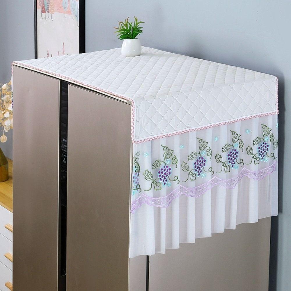 Universal Fit Refrigerator Dust Cover Washable Multi-functional Microwave Oven Cover Dust Proof Decoration Cover Home Protection