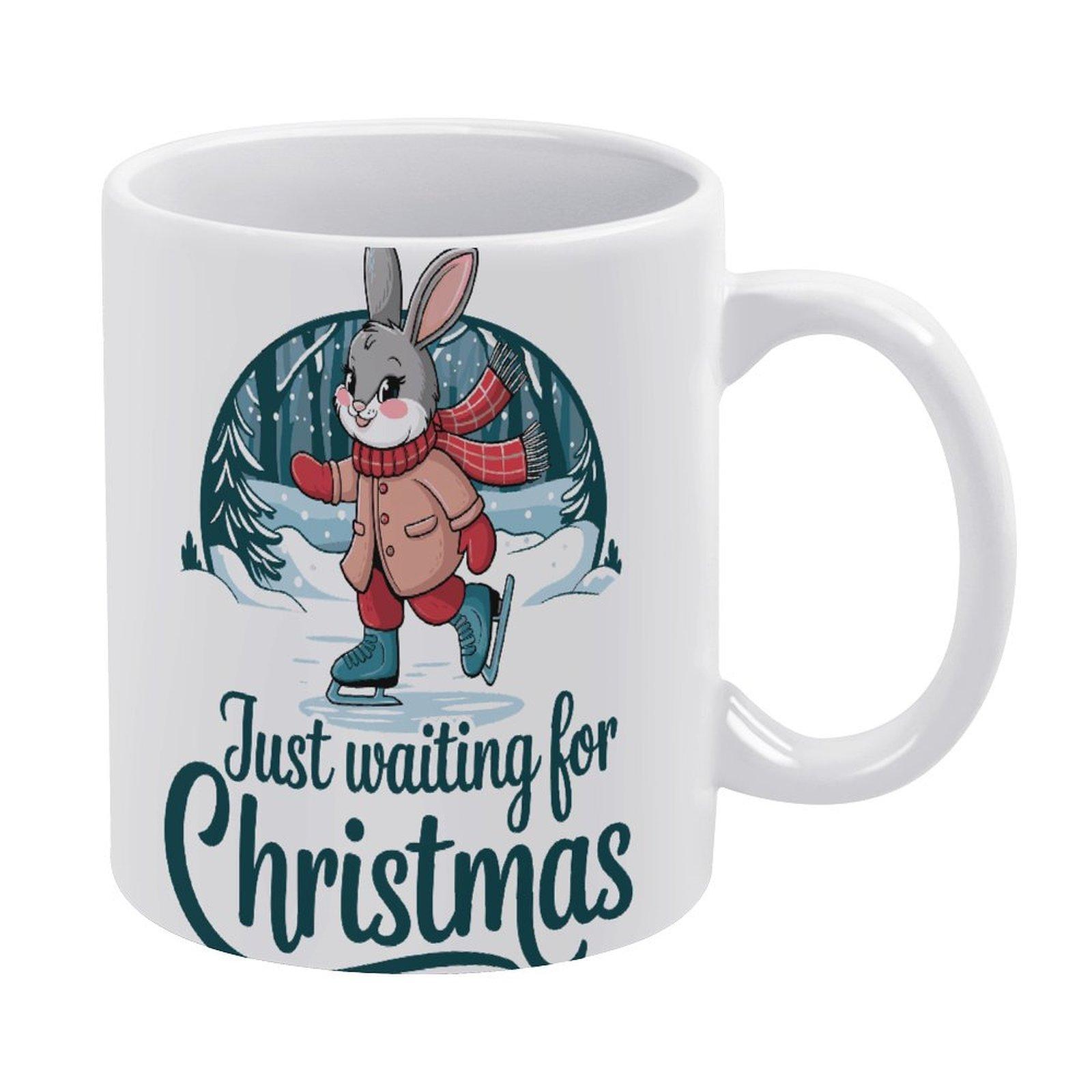 

11oz White Ceramic Mug with Comfortable Handle, Dual-Side Print and Glossy Surface, Ideal for Coffee Times and Warm Drink Moments белый