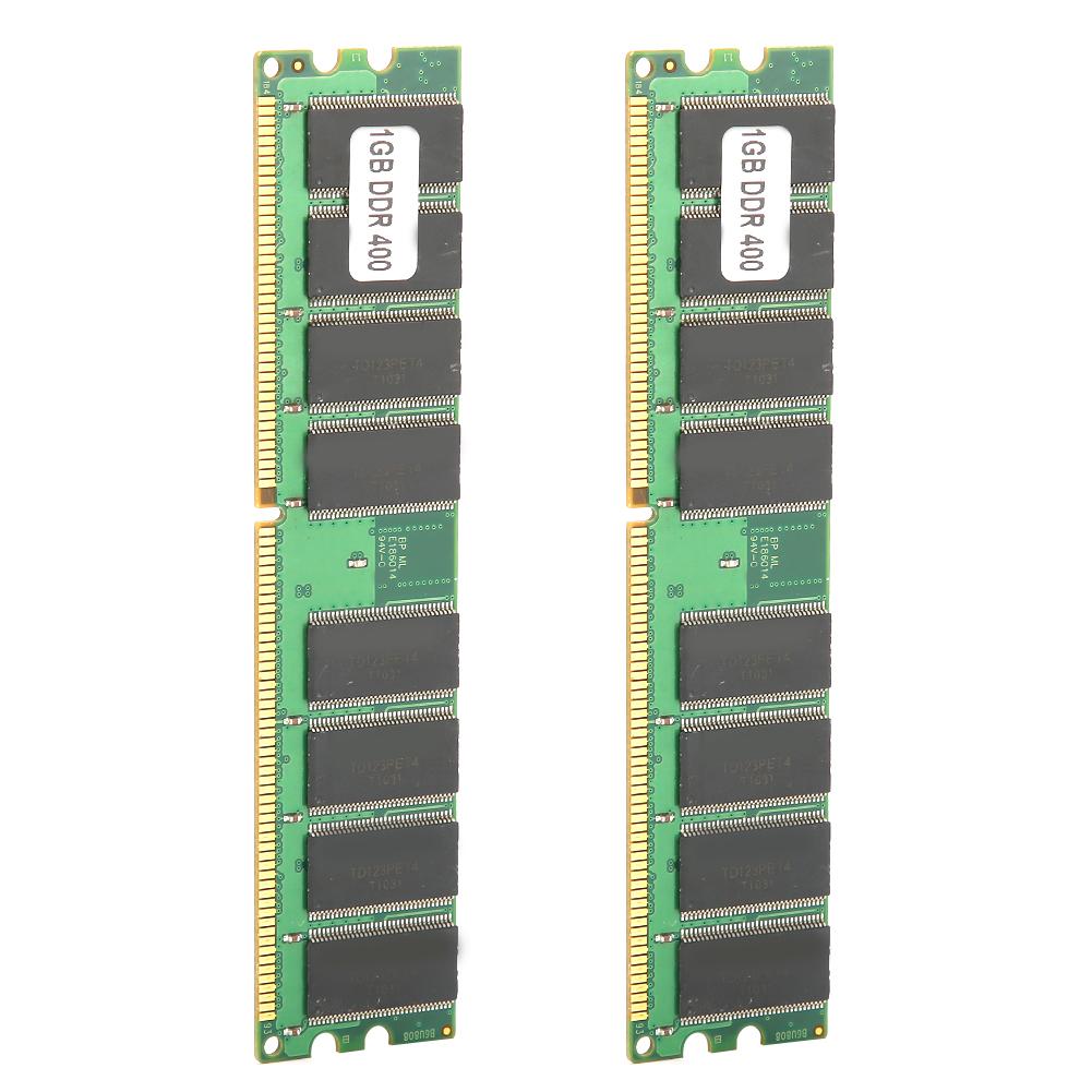 2Pcs Memory Module Desktop Computer for AMD DoubleSided 16Grain DDR 1GB 400Mhz PC3200