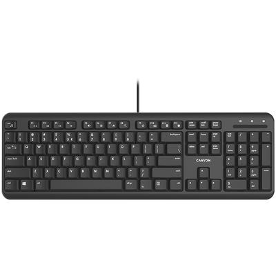 Canyon Keyboard Hkb-20 En/es Velvet Wired  Black