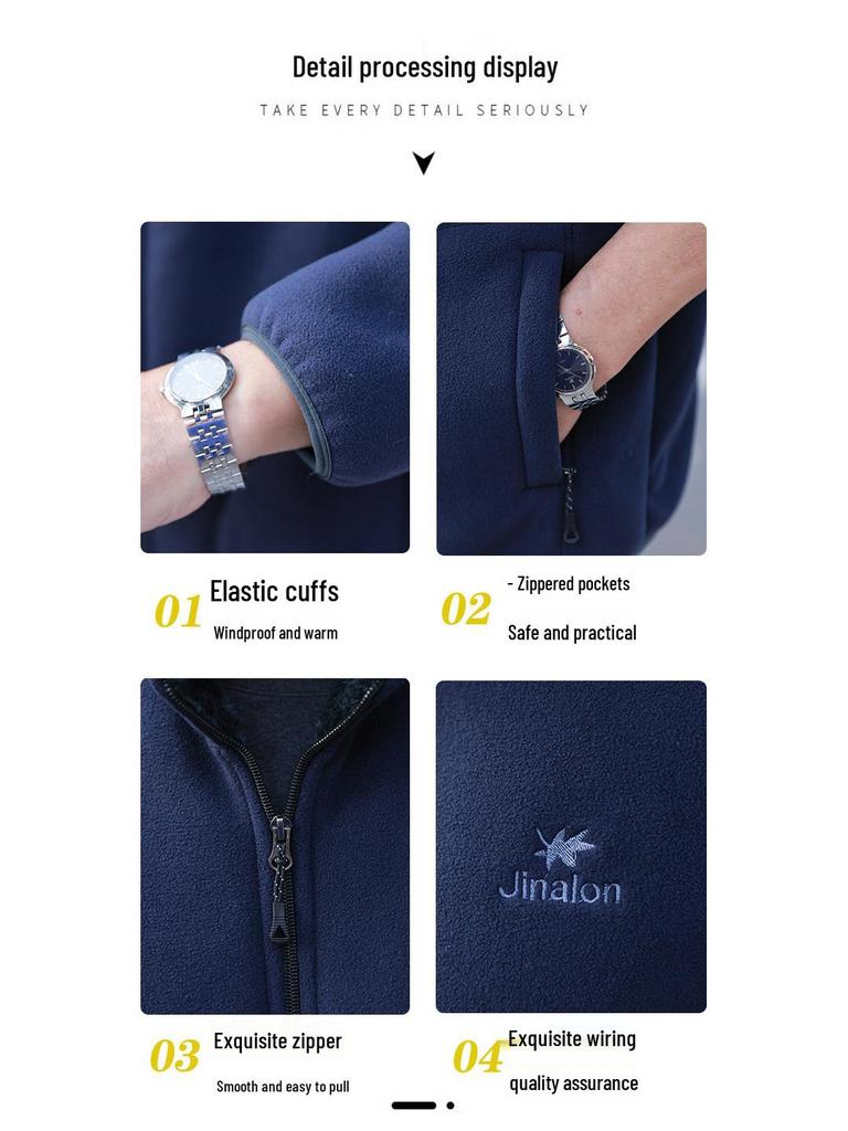 Men’s Winter Fleece Outerwear: Plus Velvet Sweatshirts for Middle-Aged and Elderly Dads and Grandpas