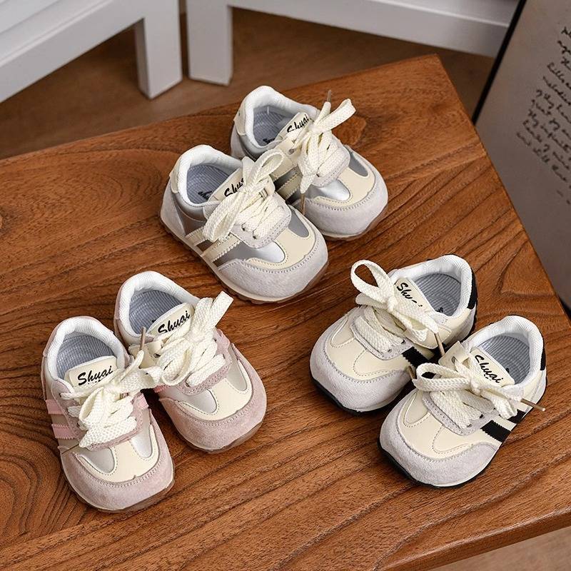 Children's sports shoes spring and autumn new baby soft sole boys versatile casual shoes girls Velcro collage Forrest Gump shoes