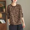 Vintage Ethnic Print Long Sleeve Women S Hoodie Loose Fit Casual Pullover