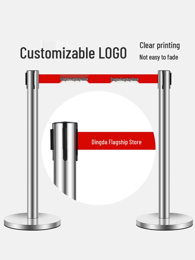 Retractable Queue Barrier Post with Belt