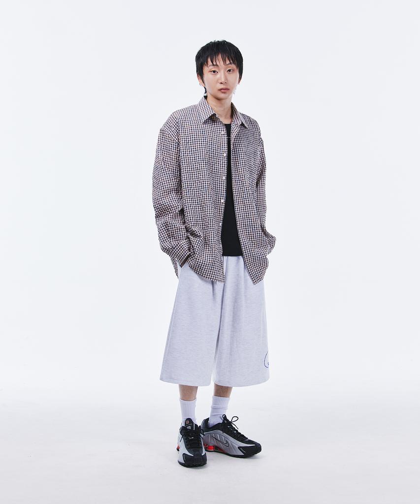 SCALLYWAG Side Big Logo Bermuda Sweat Shorts [Light Grey]