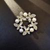Elegant Rhinestone Animal Brooch: High-End Flower Design for Women's Coats and Accessories