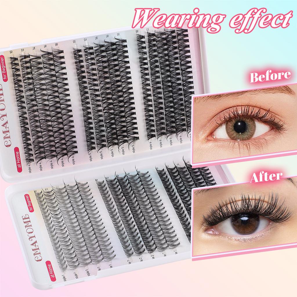 600 Tufts Of D-Curve Single Tufts Of False Eyelashes 8-16Mmdiy Segmented Self-Grafting Natural Dense Hair